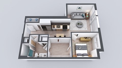 Kado NW One Bedroom One Bathroom A3 Floor Plan